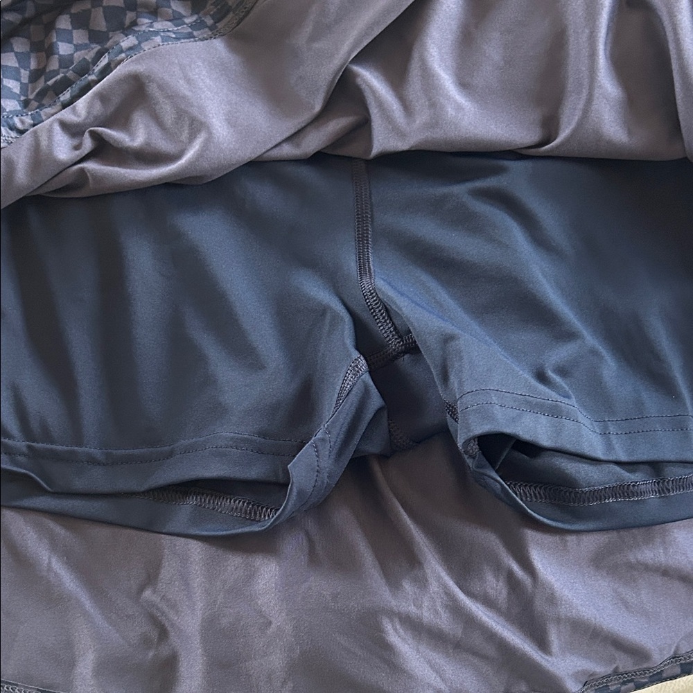 adidas Golf Blue Checkered Skort Skirt - Picture 4 of 4